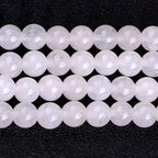 HAAMIIQII 6mm Natural White Jade Beads Round Gemstone Loose Beads for Jewelry Making 2 Strands (120-130pcs) - color: White Jade, size: 6mm (120-130pcs)
