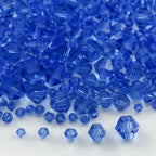 1310pcs Bicone Crystal Glass Beads 2mm 3mm 4mm 6mm 8mm Faceted Crystal Spacer Beads for Bracelets Necklace Pendants Earrings DIY Jewelry Craft Making(Light Blue) - color: Light Blue