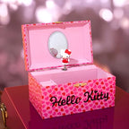 Hello Kitty Sanrio Musical Jewelry Box for Girls Teens Women Kawaii Wind Up Music Box Jewelry Organizer Ring Holder Gifts for Women (Pink - style: Pink Hello Kitty