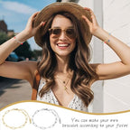 Wurosi 30PCS Paperclip Charm Bracelets Chain for Jewelry Making,6.3Inch 18K Gold Plated Bracelet Chain DIY Charm Bracelet Kit with Lobster Clasps(Gold) - color: Bracelets 30pcs Gold