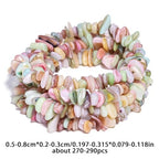 Chip Shell, 260pcs 5-8mm Irregular Shell Beads with Holes, Pastel Shell & Opal Like Chip Beads for Jewelry Making - color: Pastel