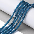 115pcs Natural Jade Disk Stone Beads 4x2mm Rondelle Faceted Dyed Stone Loose Spacer Beads for Jewelry Making Design Bracelet Necklace Keychain Phone Chain Lanyard Ornament, Royal Blue - color: Royal Blue
