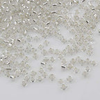 Perlin Glass Seed Beads 2mm 11/0 Round Mini Small Pony Beads 6500pcs for Making Earrings Bracelets Pendants Waist Jewelry DIY Handmade Silver Lined Color Kit (White) - color: White