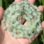 400pcs Natural Chip Stone Beads for Jewelry Making Prehnite 5-8mm Irregular Gemstones Healing Crystal Loose Rocks Bead Hole Drilled for Ring Earrings Necklace Bracelet Making DIY Art Crafts - color: Green Prehnite(2 Strands-62")
