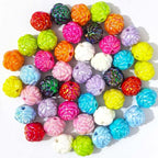 Mixed Lots Shiny AB Color Acrylic Rose Bead DIY Beading Hairband Bracelets Necklace Craft Embelishment (Mixed Colors-AB Plated Rose) - color: Mixed Colors-AB Plated Rose