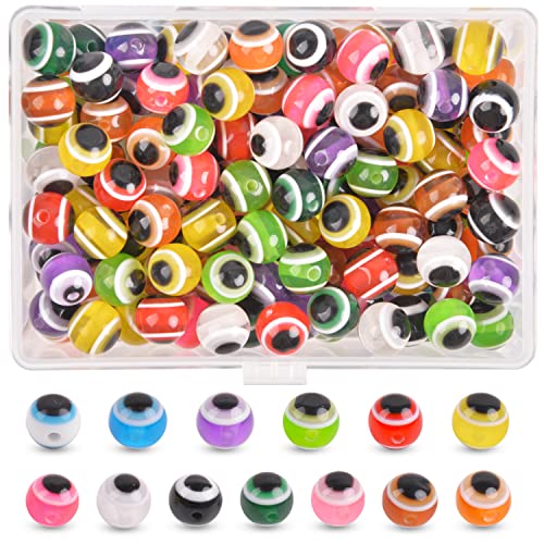 SILANON Fishing Eye Beads Assorted Set, Mixed Color Fishing Line Beads Bait Eggs Round Plastic Fishing Rig Beads Kit for Fishing Lures Texas Carolina Rig Freshwater Saltwater 5mm/6mm/8mm/10mm - color: 300pcs 10mm Mixed Color