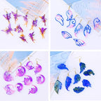 104Pcs Geometric Resin Earring Molds Kit, Wing Angel Shaped Earrings Silicone Mold for Epoxy Resin Dangle Drop Jewelry Molds Making Kit with 100 Earring Hook for Earrings Necklace Pendants (Wing) - color: Wing