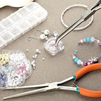 2 PCS Extra Long Bent & Straight Needle Nose Pliers Set for Jewelry Making & Fishing Hook Removal with Serrated Jaw & Lanyard - style: Extra Long Nose & Bent Nose