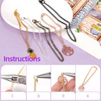 Swpeet 102Pcs Silver 3mm by 10 Yard Length Jewelry Making Chains Kit with Jump Rings, Lobster Clasps and Jewelry Plier, Necklace Chains Flat Cable Link Chain Bulk Ideal for DIY Craft Jewel Making - color: Silver