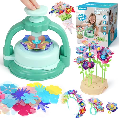 BIRANCO. DIY Flower Bouquet Maker Kit for Kids – Build Your Own Flower Market, Arts & Crafts Toys for Girls Ages 4-8, Educational Activity with Rich Accessories, Great Gift Idea