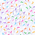 300Pcs Colorful Letter Beads L 4X7mm Individual Round Alphabet Beads for Friendship Bracelets Making - color: Round - L