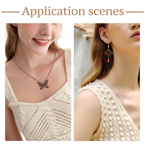 Cheriswelry 84pcs Tibetan Iron Filigree Joiners Antique Bronze Vintage Link Charms Rhombus Flower Butterfly Triangle Teardrop Metal Necklace Pendants 23~73.5mm for DIY Craft Jewelry Making