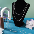 Elecrelive 3.28 Ft 925 Sterling Silver Paperclip Chains 1.7mm Soldered Oval Link Chains Permanent Jewelry for Women's Trendy Layering Necklace Bracelet Making - color: Sterling Silver