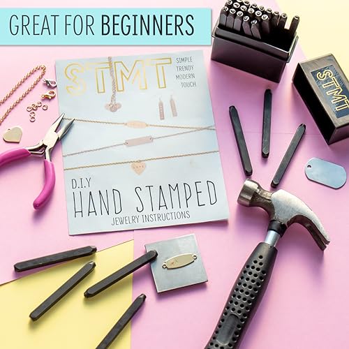 STMT D.I.Y. Hand Stamped , DIY Personalized Stamp Jewelry, Great Teenage Birthday Gift, Unique Handmade Jewelry & Name Plates, Bead Kits for Kids, Teens & Adults Ages 14+ - style: Hand Stamped