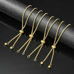 DanLingJewelry 10pcs 304 Stainless Steel Adjustable Slider Bracelet Slider Extender Chains Friendship Bracelets for Jewelry Making DIY 8 Inches(215mm) G - color: StyleⅪ-10 pcs-Golden