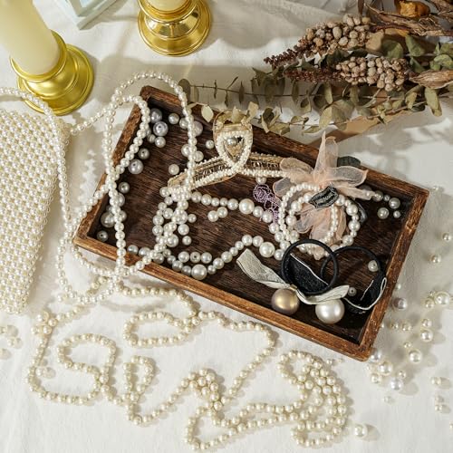 1125Pcs Pearls for Crafts,8mm Ivory Fake Pearl Beads,Acrylic Pearls Bulk for Jewelry Making with Holes,Bracelet Necklace DIY,Vase Filler and Makeup Brush Case. - size: 8 MM(Ivory)