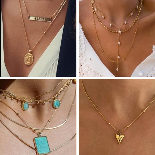 Kyutong 5 Meters Gold Plated Chain for Jewelry Making Thin Curb Link on Spool Beaded Chains Bulk for Necklace Bracelet Ankle Making Finding Jewelry Supplies - color: Bead Gold