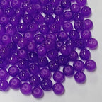 200PCS Glass Beads 8mm Glass Beads for Bracelets Necklaces Jewelry Making DIY Crafts (Dark Purple) - color: 0Dark Purple