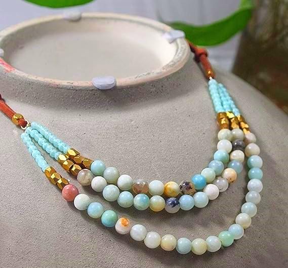 Zenkeeper About 180 Pcs Amazonite Beads for Jewelry Making 4 MM Amazonite Gemstones Loose Stone Beads - color: Amazonite, size: 4MM, about 180pcs