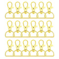 50Pcs Swivel Clasp Hooks D Ring Key Chain Clips, Metal Lobster Claw Clasps Trigger Clip Lanyard Snap Hook for Keychains Making Purse Hardware DIY Crafts 1 Inch (Gold) - color: Gold