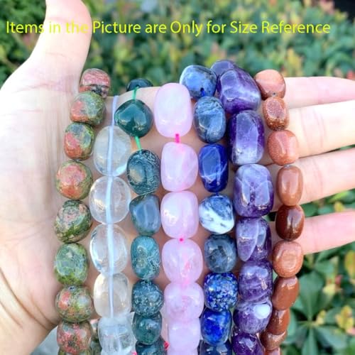 Adabele 45 Inch Natural Green Aventurine Gemstone Tumbled Round Nugget Loose Beads 10mm-13mm Gem Stone Spacer for Craft Jewelry Making GZ4-2 - color: Green Aventurine, size: 45 Inch/3 Strands