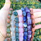 Adabele 15 Inch Natural Green Aventurine Gemstone Tumbled Round Nugget Loose Beads 10mm-13mm Gem Stone Spacer for Craft Jewelry Making GZ4-2 - color: Green Aventurine, size: 15 Inch/1 Strand