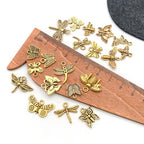 WOCRAFT 60pcs Antique Gold Butterfly Bracelet Charms for Jewelry Making Sets DIY Necklace Bracelet Keychain Crafting Charms Kit Craft Supplies (SN846) - color: Antique Gold, size: Butterfly Charms