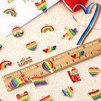 SANNIX 110Pcs Rainbow Charms Gold Enamel Charm Jewelry Making Charms Rainbow Pride Charms Bulk for Bracelet Necklace Earring Making - style: Rainbow