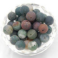AD Beads Natural Matte Frosted Gemstone Round Spacer Loose Beads 4mm 6mm 8mm 10mm 12mm (8mm, Matte Indian Agate) - color: Matte Indian Agate, size: 8mm