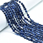 45pcs 8mm Dark Blue Cat's Eye Coin Stone Loose Gemstone Beads Semi-Precious Craft Supplies for DIY Jewelry Making - color: Coin8mm Dark Blue