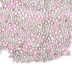 Iridescent Glass Tiny Bubble Beads, 0.4-3mm 20g No Hole Micro Mini Round Gray Pink Water Droplets Beads - Applications: for Resin, Nail Art, Dollhouse Bath Tub, 2-Pieces - color: Grayish Pink, size: φ0.4-3mm