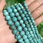 8mm Green Turquoise Natural Stone Beads Round Loose Beads for Jewelry Making Yochus DIY Beads Bracelet Necklace - color: Green Turquoise, size: 8mm