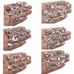 Youdiyla 200 Mixed Charms Collection, Antique Silver Tone, Charms Metal Pendant Craft Supplies Findings for Crafting Necklace Bracelet Jewelry Making HM332 - color: 200 Mix Charms