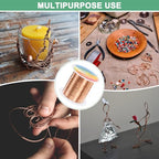 M METERXITY 0.2mm Jewelry Wire, 32 Gauge 328FT Craft Wire Copper Beading Wire for Jewelry Making/Planting/Weaving/DIY Crafting, Soft Metal Wires [100M, Copper Tone] - color: Copper Tone, size: 0.2mm 32 Gauge