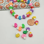 200pcs Mushroom Polymer Clay Beads, Mixed Mushrooms Charm Spacer Beads for DIY Bracelet Necklace Jewelry Making - color: Mushroom