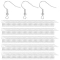 400 Pcs Stainless Steel Earring Hooks Fish Hook Earrings for Jewelry Making French Wire Hooks Coil and Ball Style Earwires Ear Wires for Women DIY Dangle Earrings Crafts Supplies - color: Silver