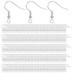 400 Pcs Stainless Steel Earring Hooks Fish Hook Earrings for Jewelry Making French Wire Hooks Coil and Ball Style Earwires Ear Wires for Women DIY Dangle Earrings Crafts Supplies - color: Silver