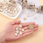 Beadthoven 100pcs Enamel Charms Cherry Blossom Daisy Flower Pendants Gold Plated Small Cute Bulk for Jewelry Making Bracelet Necklace Earrings Keychain DIY Accessories - color: 0Lavender Blush
