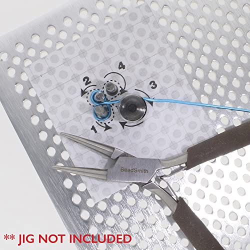 The Beadsmith Wig-Jig Peg Kit – 30pc Metal Pegs and Rounds in 2 Sizes Each w/Storage Case, Use w/Wig-A-Ma-Jig Deluxe