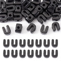 30Pcs Acrylic Letter Beads with Large Hole Letter U Chunky Vowel Bead with Horizontal Hole Black Plastic 3D Initial Alphabet European Beads for Key Chains Necklace DIY Craft Arts Projects - color: Black U