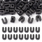 30Pcs Acrylic Letter Beads with Large Hole Letter U Chunky Vowel Bead with Horizontal Hole Black Plastic 3D Initial Alphabet European Beads for Key Chains Necklace DIY Craft Arts Projects - color: Black U