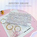 Looconi 1400pcs Rose Gold Letter Beads 4x7mm White Round Acrylic Alphabet A-Z Heart Pattern Beads and Crystal Line for Jewelry Making Bracelets Necklaces Key Chains - color: Rose Gold, size: 7x4mm