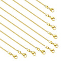 10 Pieces Oval Jewelry Making Chains 18K Gold Plated Necklaces Bulk with Extender Chains - color: Gold Oval