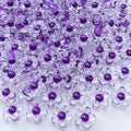 150Pcs Acrylic Flower Beads Candy Color Transparent Plastic Pastel Spacer Beads with Hole for DIY Crafts Wind Chimes Suncatcher Necklaces Bracelets Earrings Jewelry Making(Deep Purple) - color: Deep Purple
