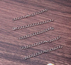 60 Pcs Necklace Extension Chain Metal Silver Gold Twist Removable Tail Extender Chains for Jewelry Making Bracelet Anklet Keychain DIY Kit (Silver, 7 cm) - color: Silver, size: 7 cm