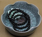 Angelstones Handmade Natural Healing Gemstone 6mm Round Beads Stretch Crystal Bracelet 7 Inch Unisex - color: Black Tourmaline