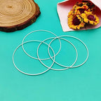 40pcs Earring Hoop Jewelry Making,60mm Beading Hoop Earrings Hypoallergenic Round Earrings Open Back Bezel Pendants for Jewelry Finding DIY Craft Women Gifts(Silver) - color: Silver