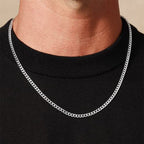 OCHCOH 925 Sterling Silver Clasp 3mm3.5mm4mm5mm7mm Cuban Link Chain Necklace for Men Diamond Cut Silver Chain Necklace for Women 16 18 20 22 24 26 28 30 Inch - size: 24 Inch, style: 3mm