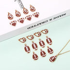 20PCS Sports Charms Enamel Basketball Baseball Pendant Charms for Jewelry Making Rhinestone Ball Game Softball Charms for Necklace Bracelet Earrings DIY Crafts - color: Set 5