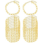 tiggell 20pcs Chain Bracelets Kit Alloy Link with Lobster Clasps for Christmas DIY Women Jewelry Findings Bracelet Making (Gold) - color: Gold